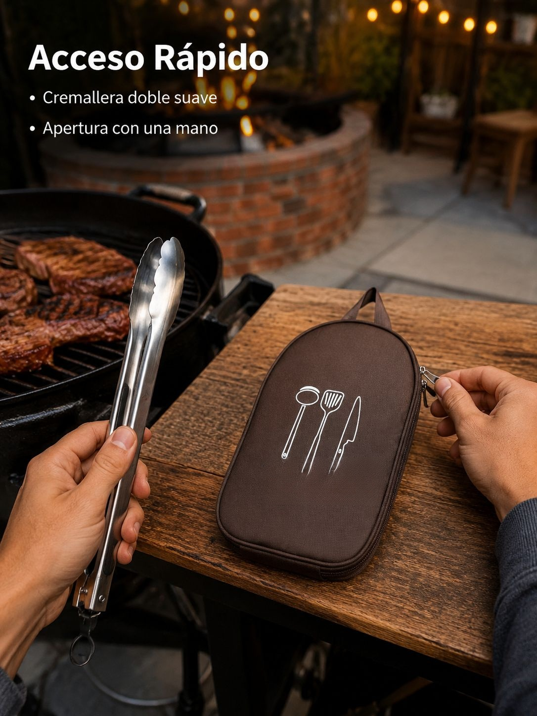 Bolsa de almacenamiento portátil para hornillo y vajilla de camping al aire libre, 