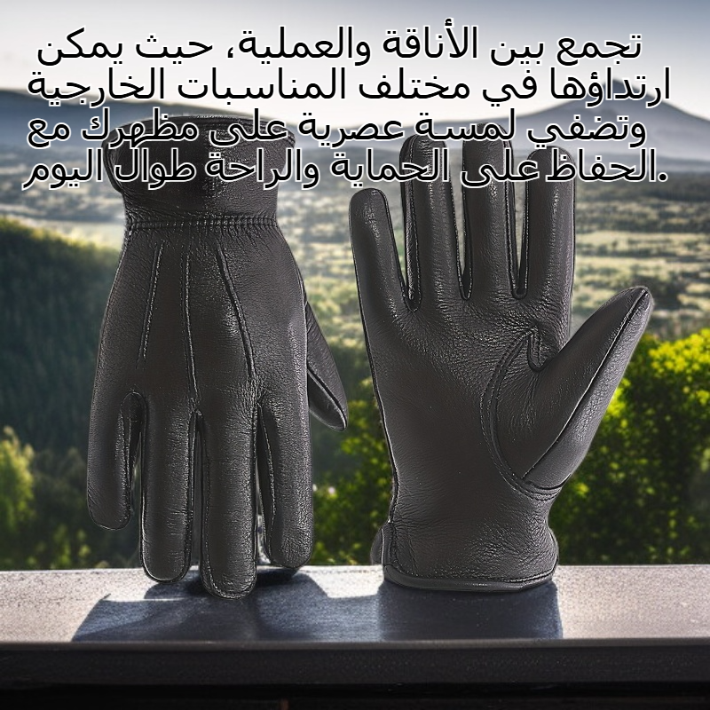 قفازات رجالية مبطنة مقاومة للرياح للأنشطة الخارجية