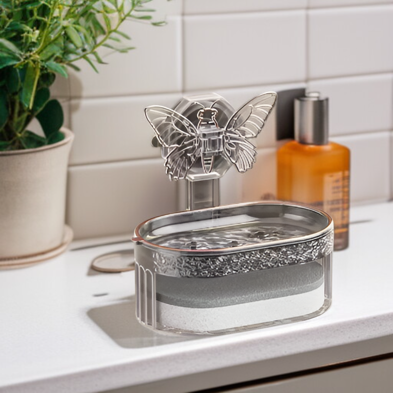 가정용 벽걸이 욕실 나비 비누받침대 배수 비누통