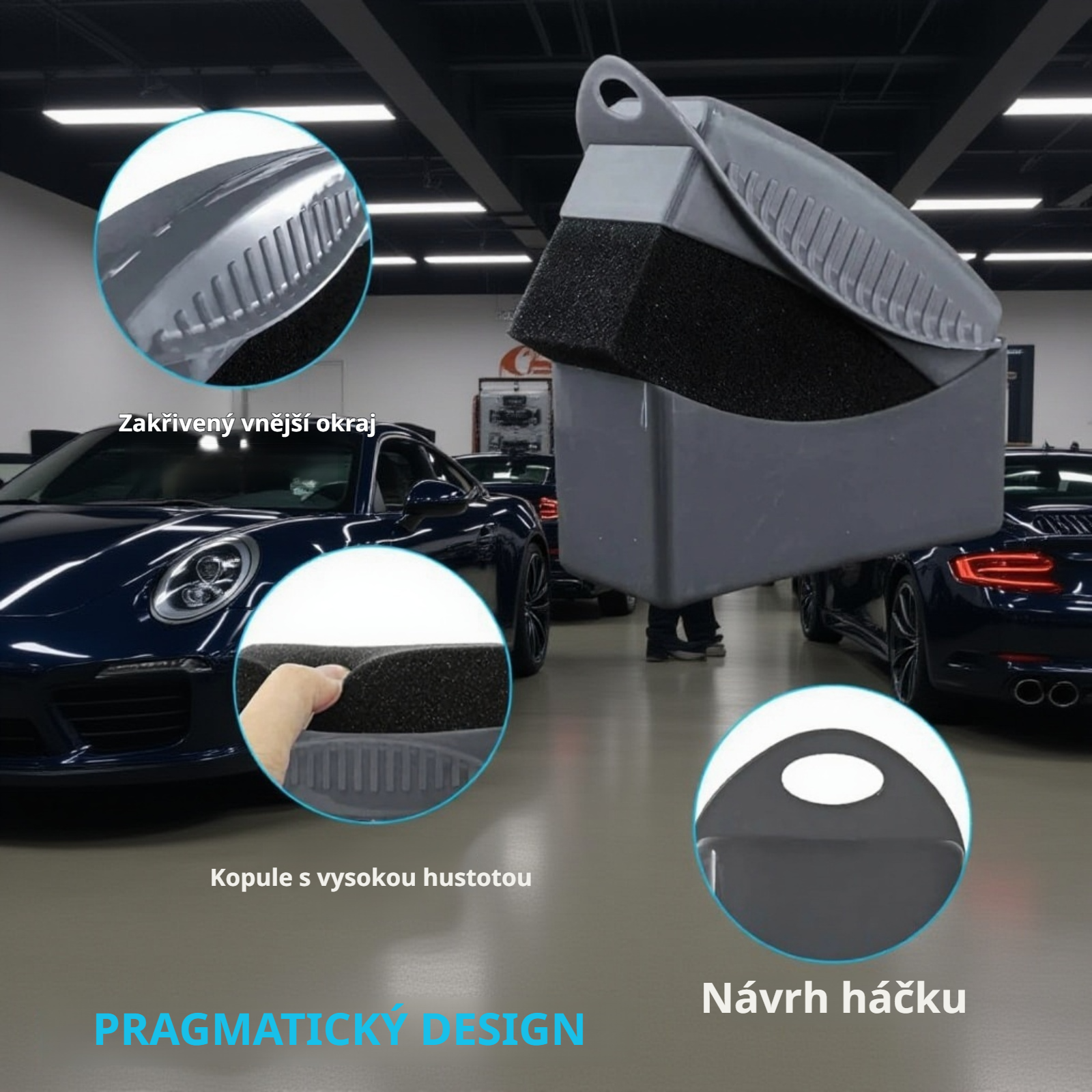 Houba na autokosmetiku při voskování