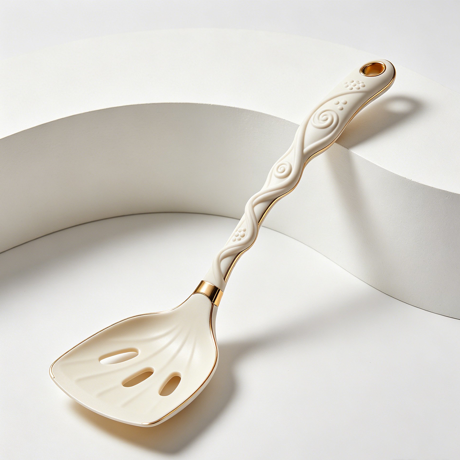 Ensemble de spatules en silicone à bordure dorée