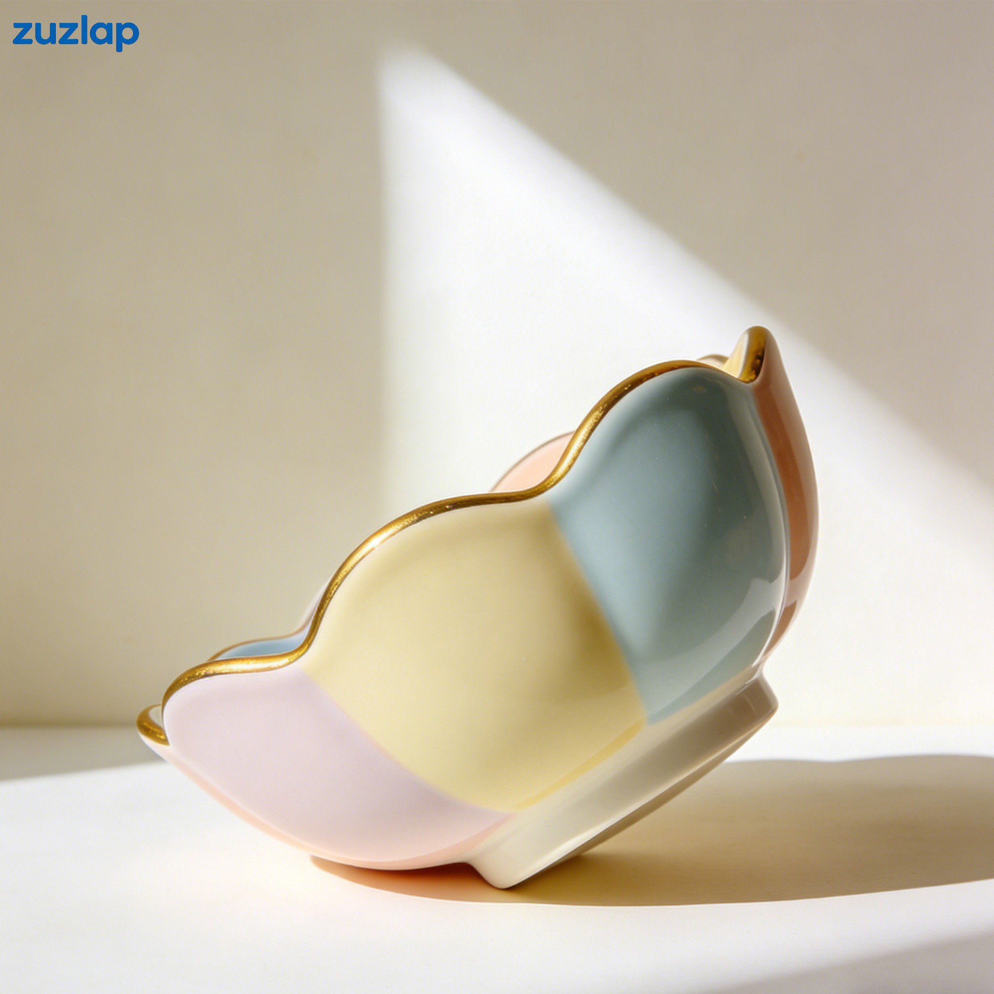 Close-up of a single white dinner bowl from the 10-piece set