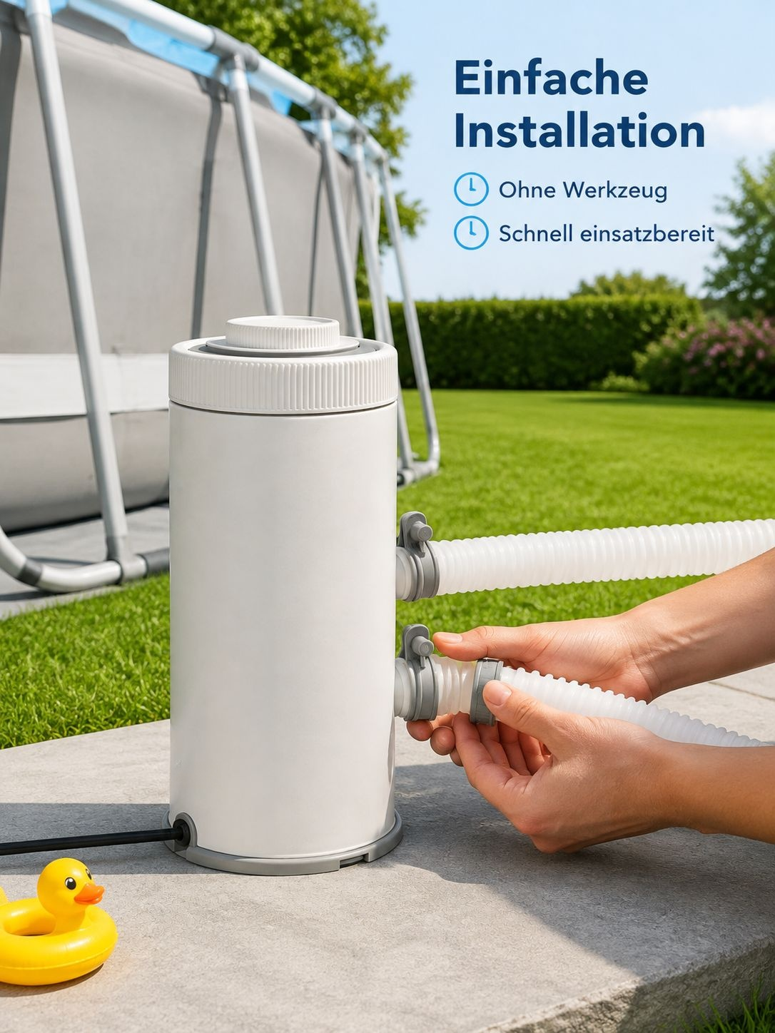 INTEX Original Umwälz-Filterpumpe für große Familienpools mit Rahmen