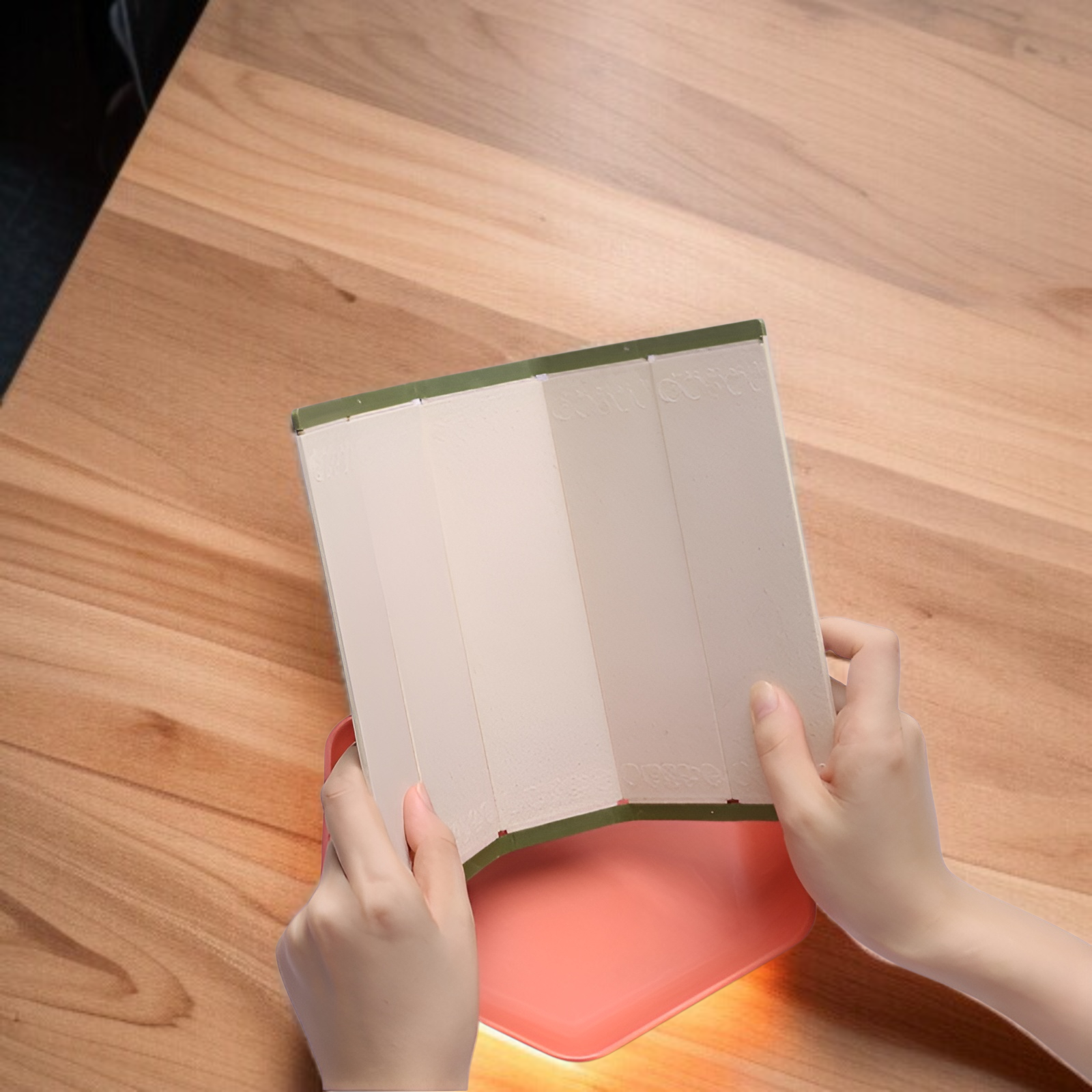 여행용 접이식 도마 사용 모습