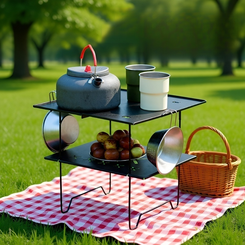 야외 접이식 테이블, 초경량 2단 캠핑 테이블