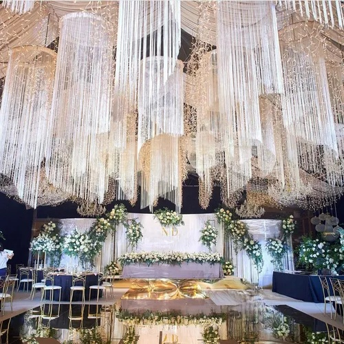 실버 실 커튼 문발 