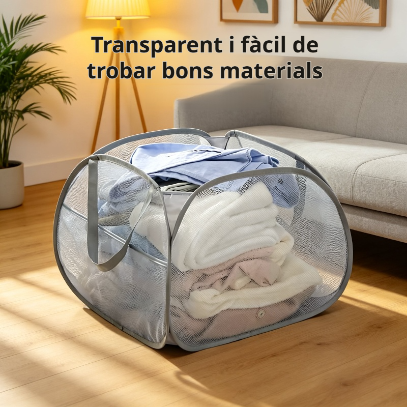 Cistella de roba bruta plegable de gran capacitat de 90L