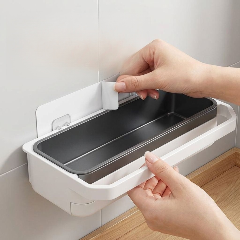 免打孔壁掛廚房抹布架洗滌收納海綿置物架