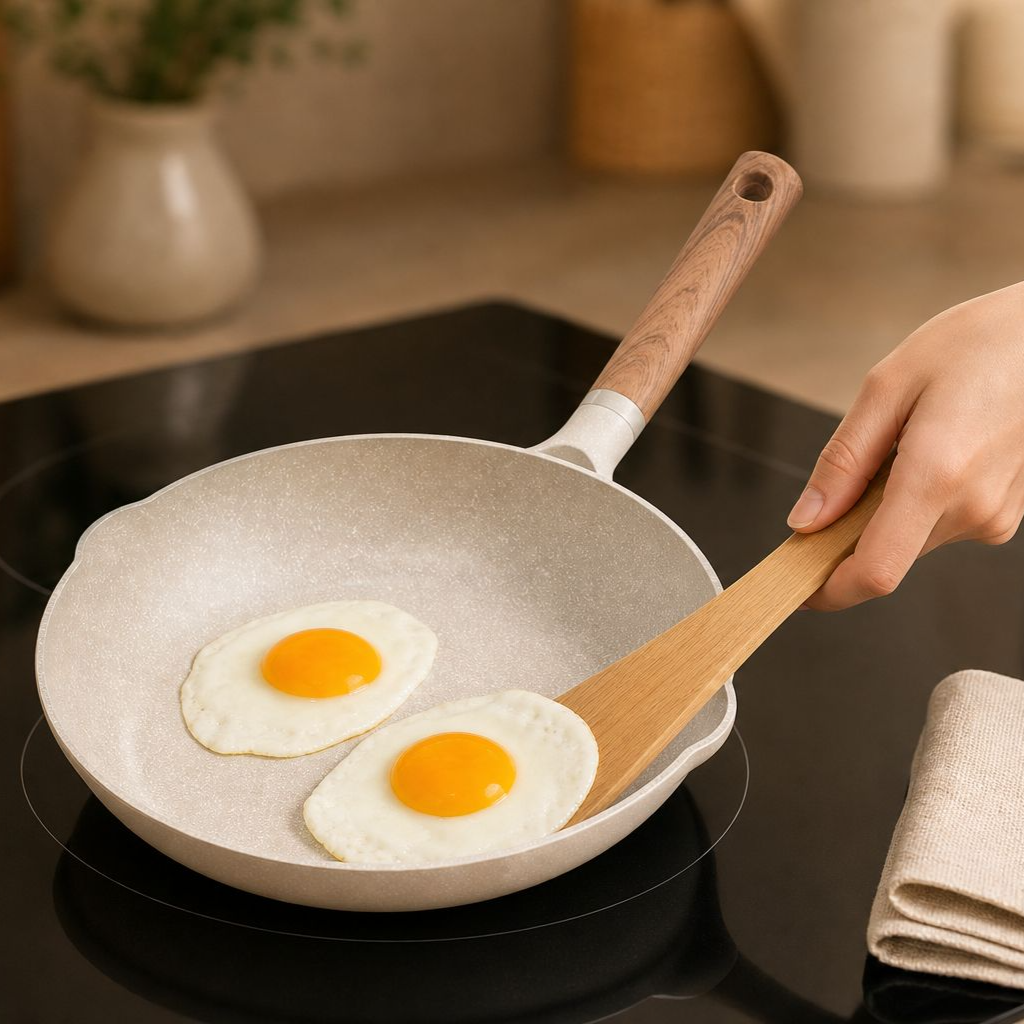 Granite Coated Oil-Free Non-Stick Frying Pan