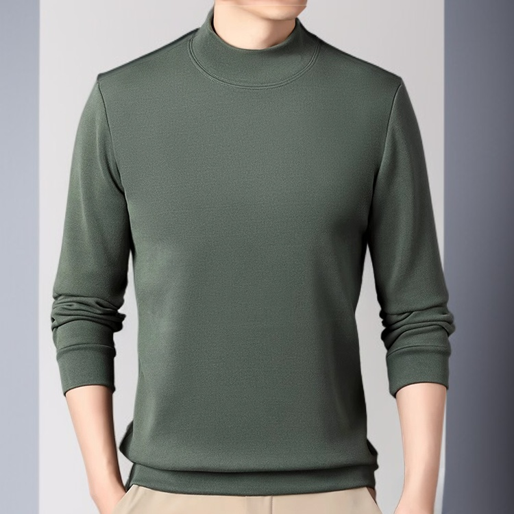 퍼안감 디테일이 돋보이는 남성 스웨터