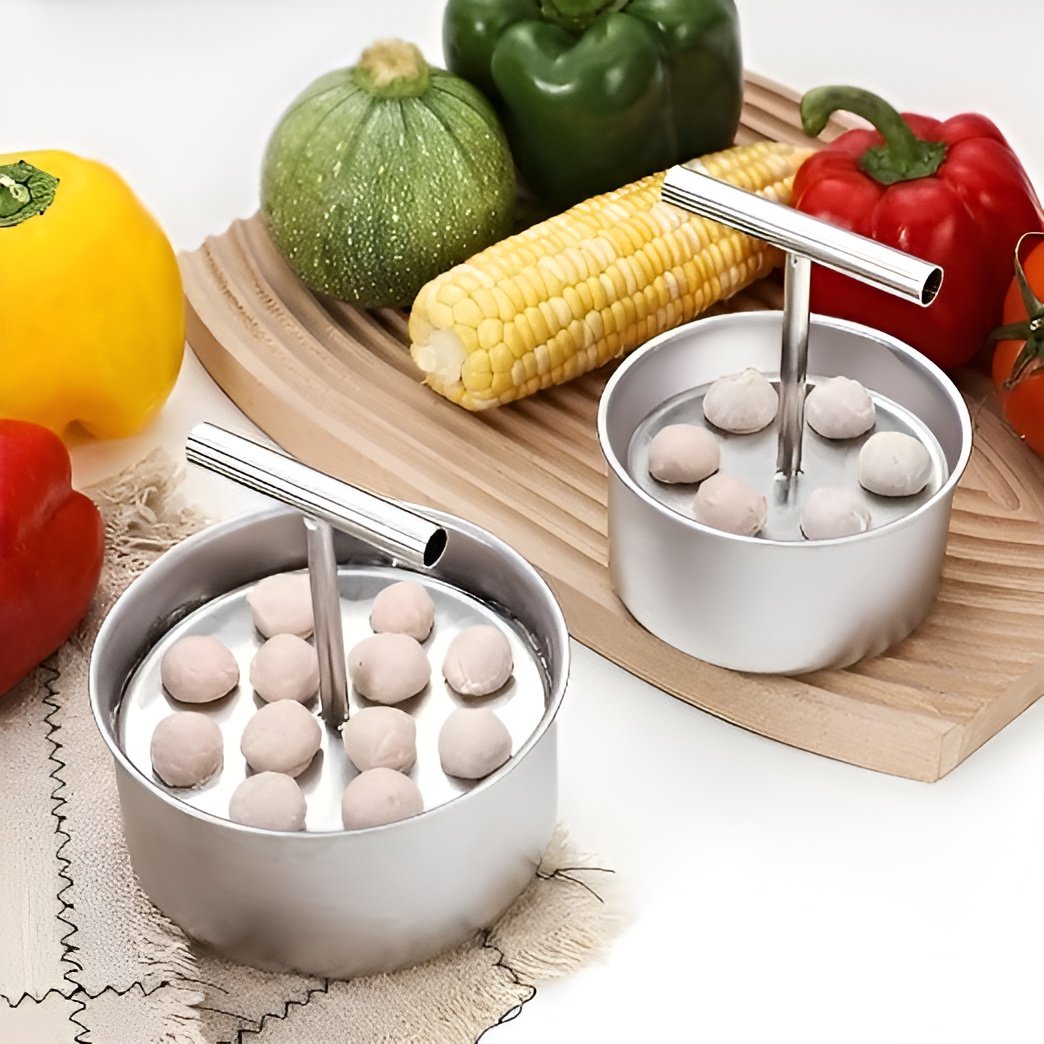 Stainless steel meatball maker, kitchen mold, fish ball making tool