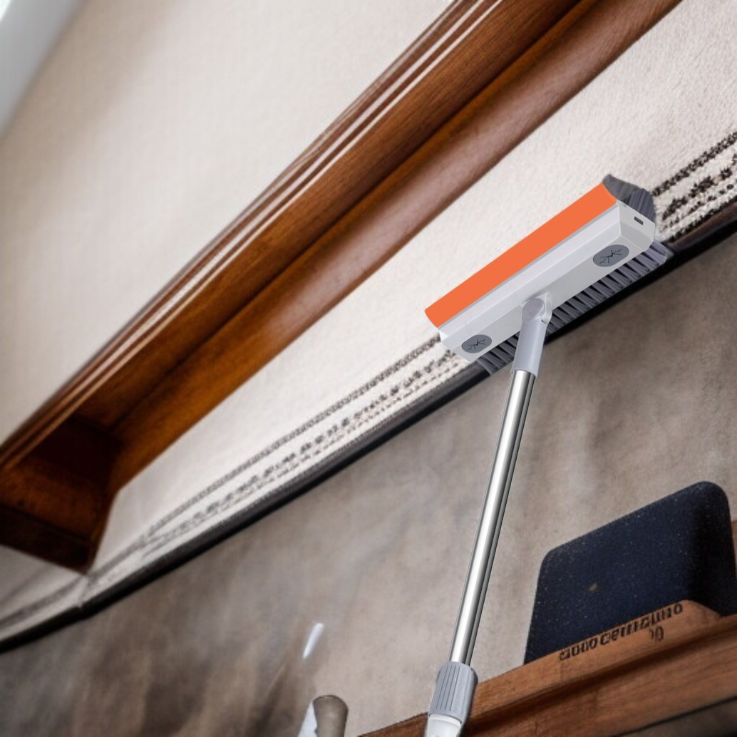 가정용 스테인리스 신축 진드기 제거 바닥 브러시 3인 1 욕실 와이퍼 빗자루 화장실 신축 바닥 브러시