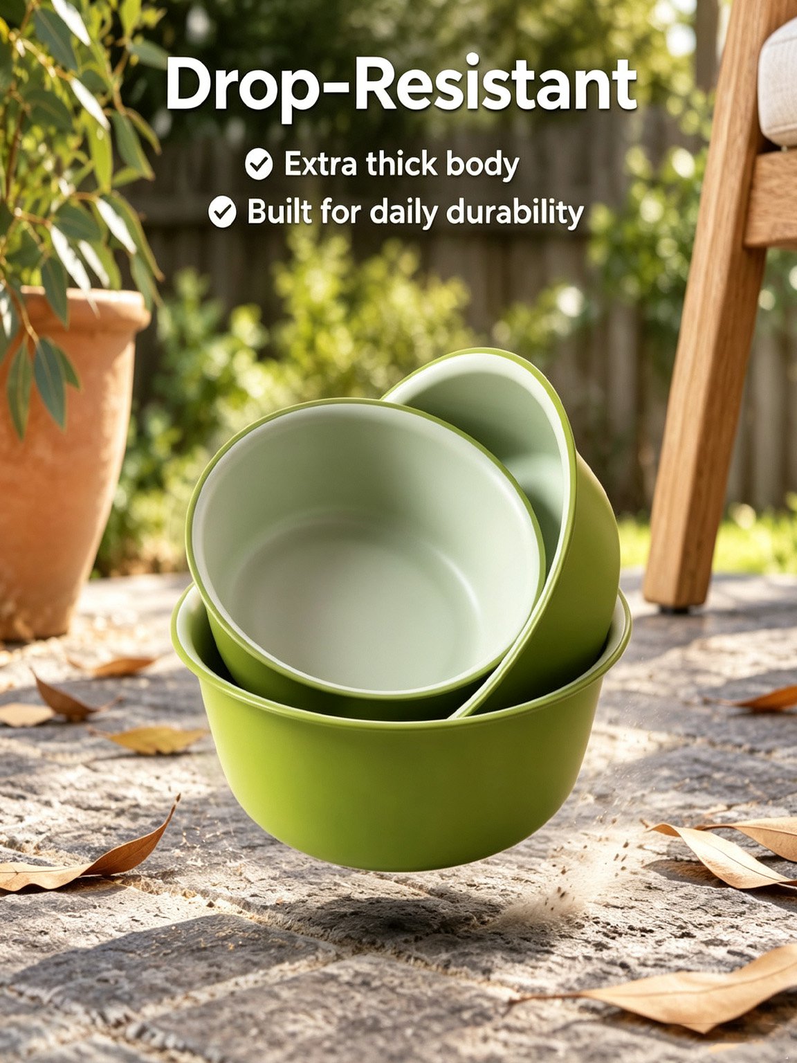 Spacious plastic wash bowl for face and hand washing