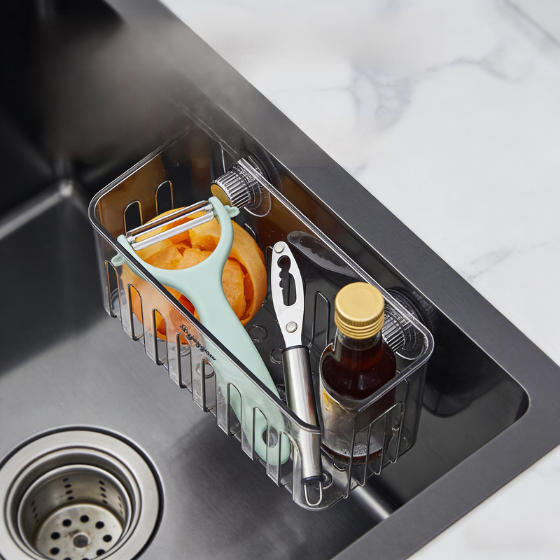 Wielofunkcyjny organizer na zlew na przyssawki, bez gwoździ, przenośny, ekologiczny