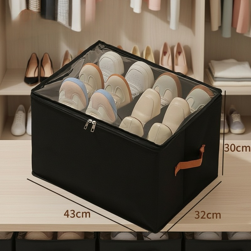 뚜껑이 닫힌 신발 및 잡동사니 정리함