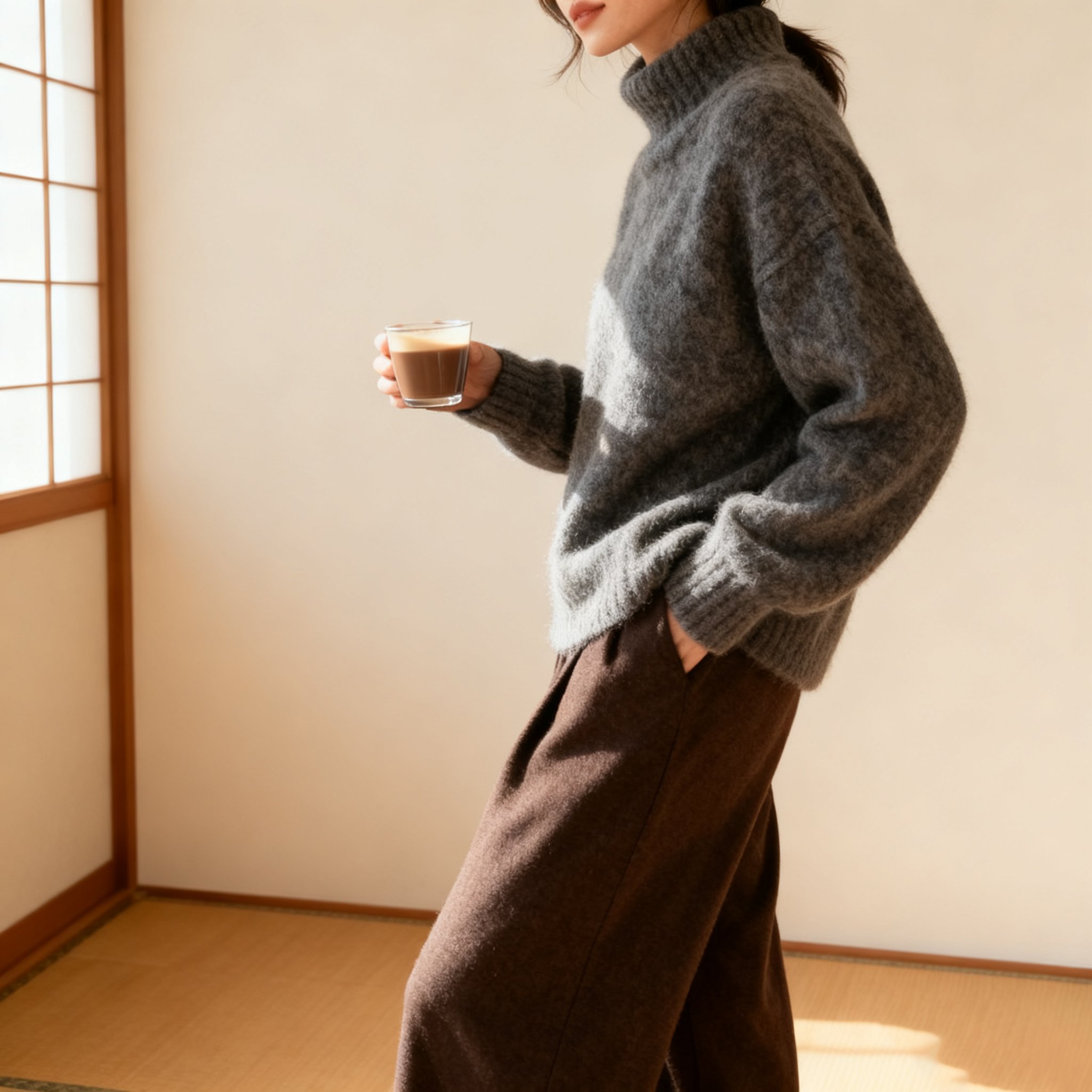 シンプルハイネックセーター