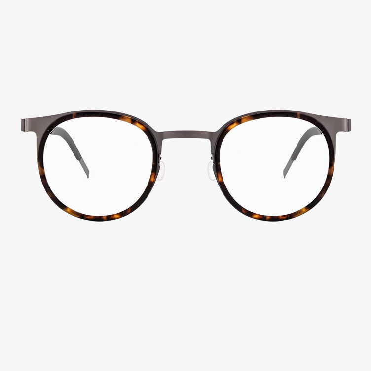 남성 순티타늄 돋보기 안경 동그란 테 대모 스타일 빈티지 돋보기 안경 나사 없는 고화질 중장년 근시안경