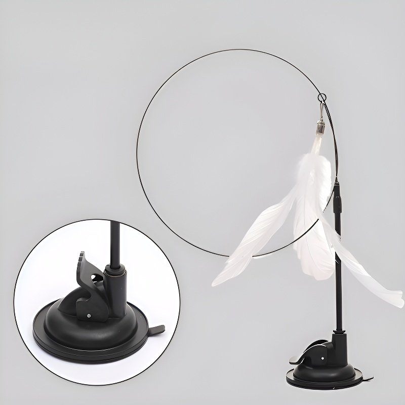 Cat Teaser Wand with Suction Base