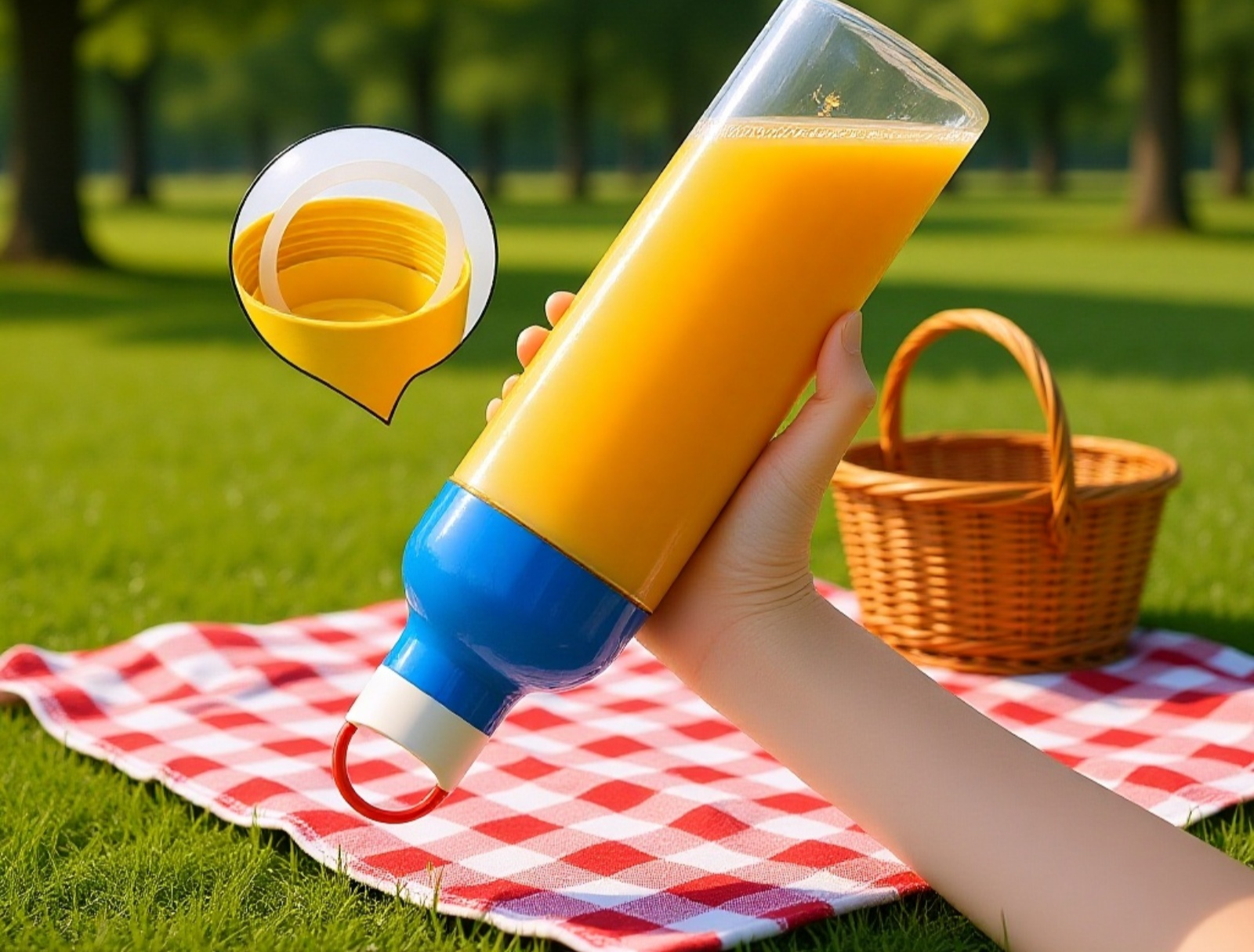 뚜껑이 닫힌 휴대용 콜드브루 컵