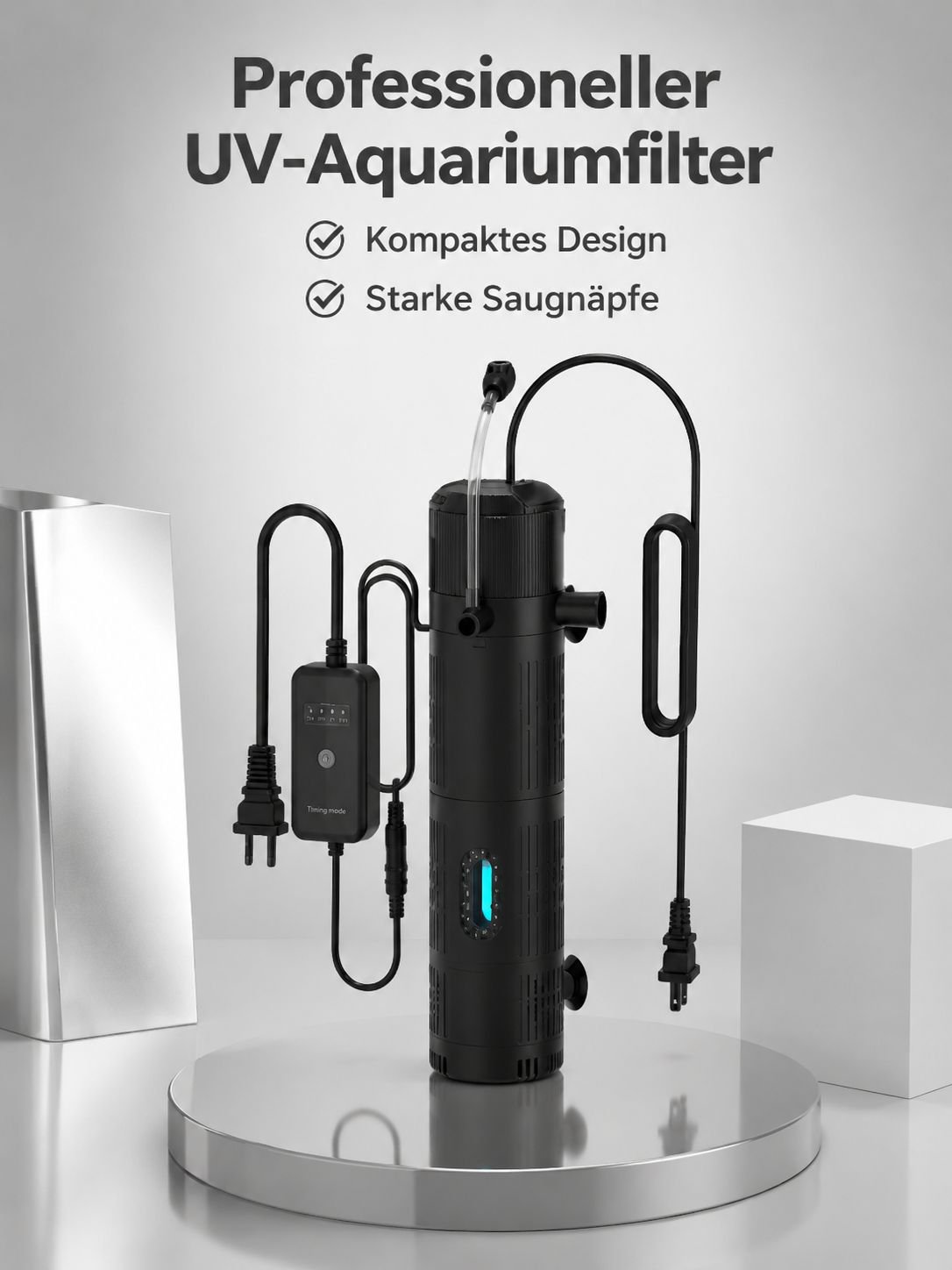 UV-Sterilisations-Aquariumfilterbox mit integriertem Filtervlies Aquariumfilter