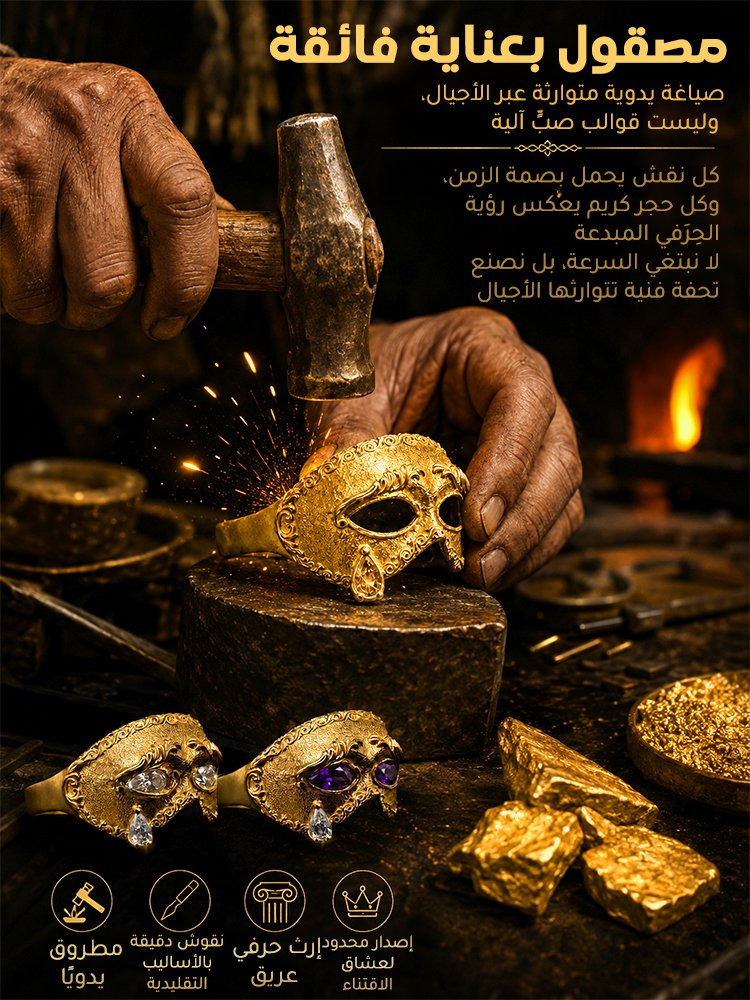 خاتم “دمعة العين” الحركي الميكانيكي، قابل للتعديل، عيار 24 قيراطا