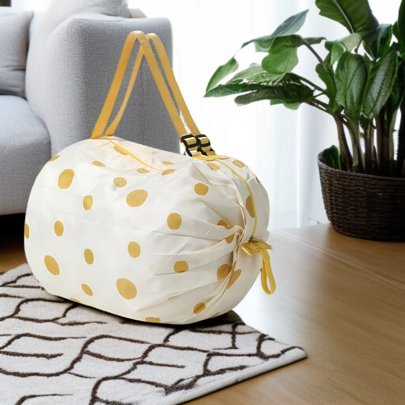 Large Capacity Foldable Eco Shopping Bag, Unisex, Anti-slip Shoulder Strap