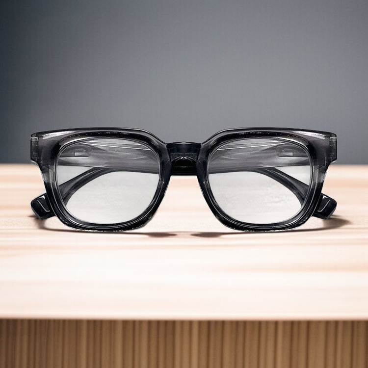 女性用ブルーライト対策 拡大鏡 太枠 偏光レンズ老眼鏡