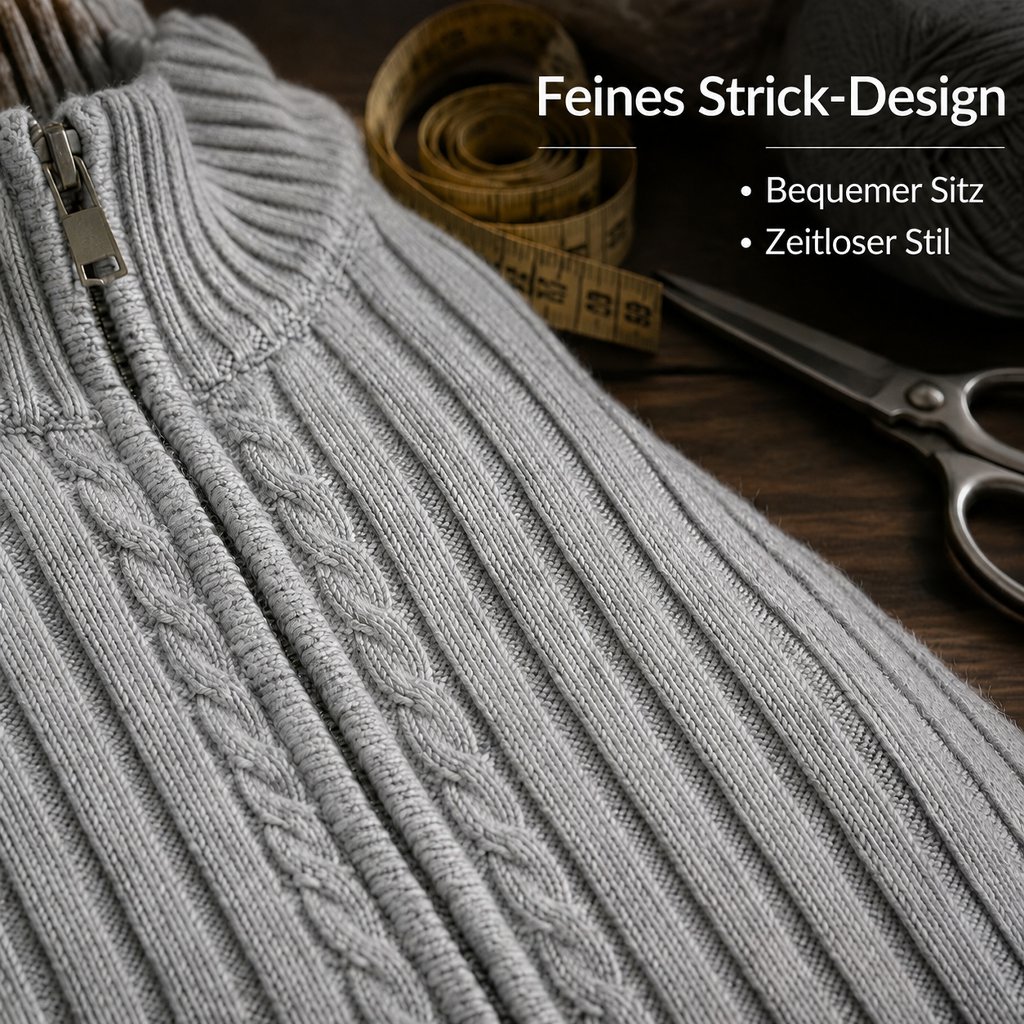 Herren Strick-Cardigan mit Streifen für Herbst/Winter