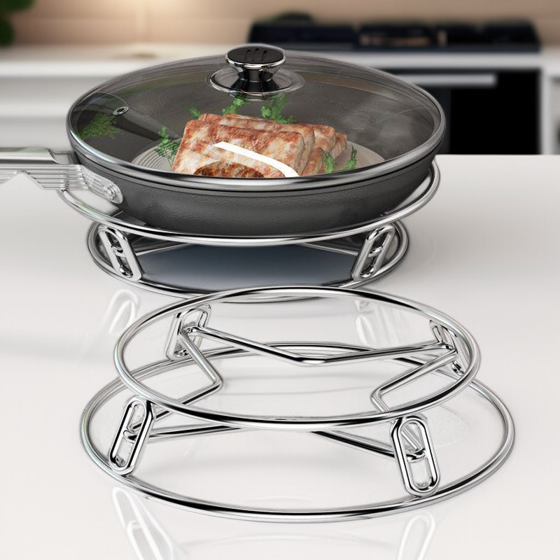 Kitchen Extra Thick 304 Stainless Steel Anti-Scald Heat Insulation Steaming Rack Pot Pad