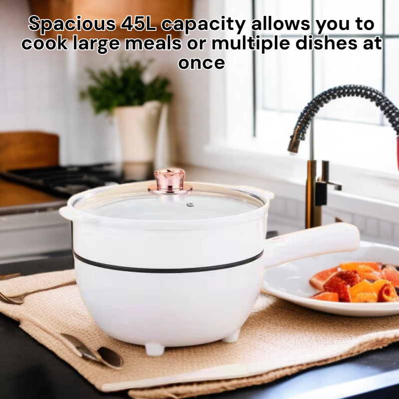 45L Large Capacity Electric Frying Pan, Multi-Use for Home