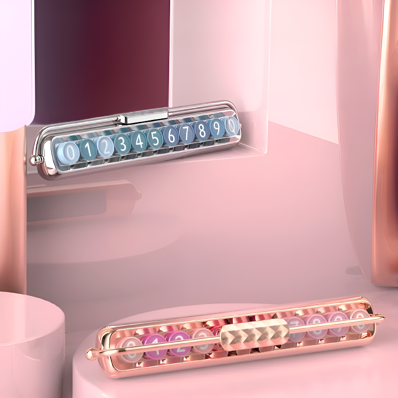 ป้ายหมายเลขชั่วคราวสำหรับรถยนต์ แบบเคลื่อนย้ายได้ สำหรับผู้หญิง ป้ายหมายเลขแบบมีเอกลักษณ์