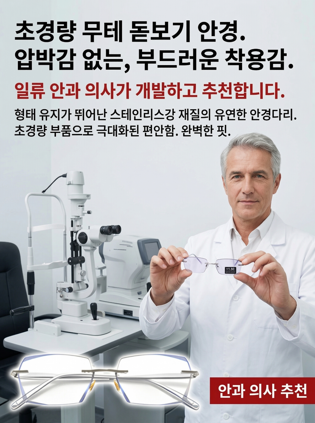 【KC안전+안광학원 검사】렌즈 표면 마찰 10만회 내스크래치 테스트, 흠집 발생 전혀 없음