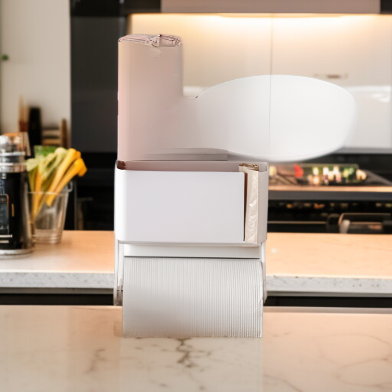 Wall-mounted Kitchen Refrigerator Organizer with Film