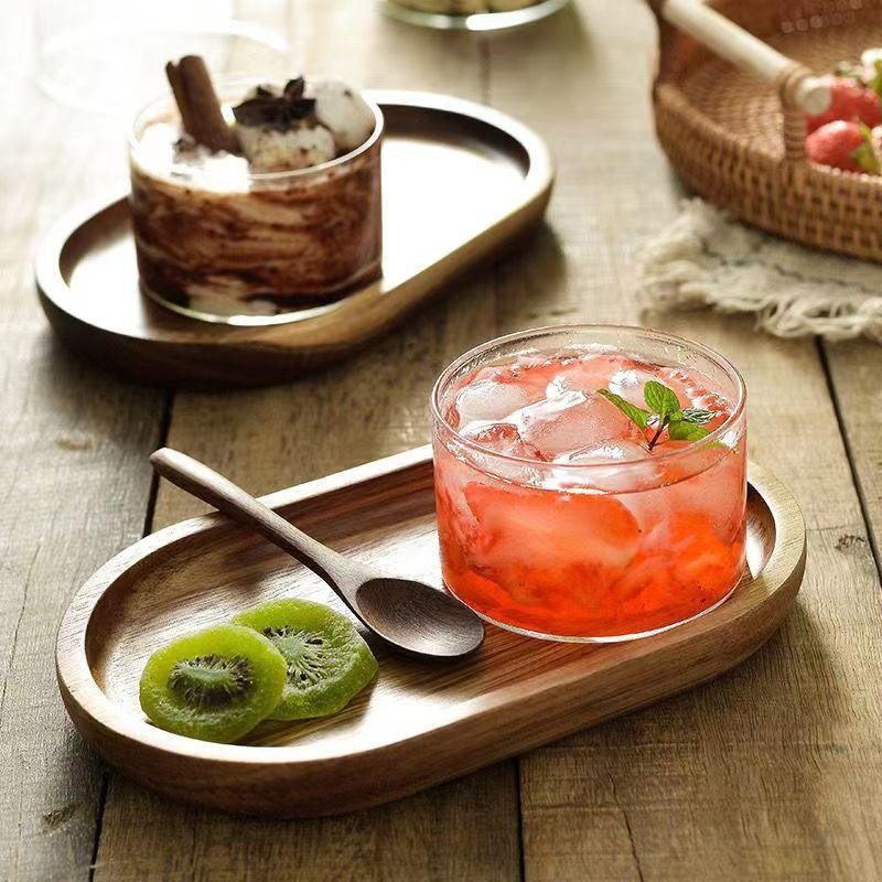 Hitzebeständige runde Glas-Pudding-Schale