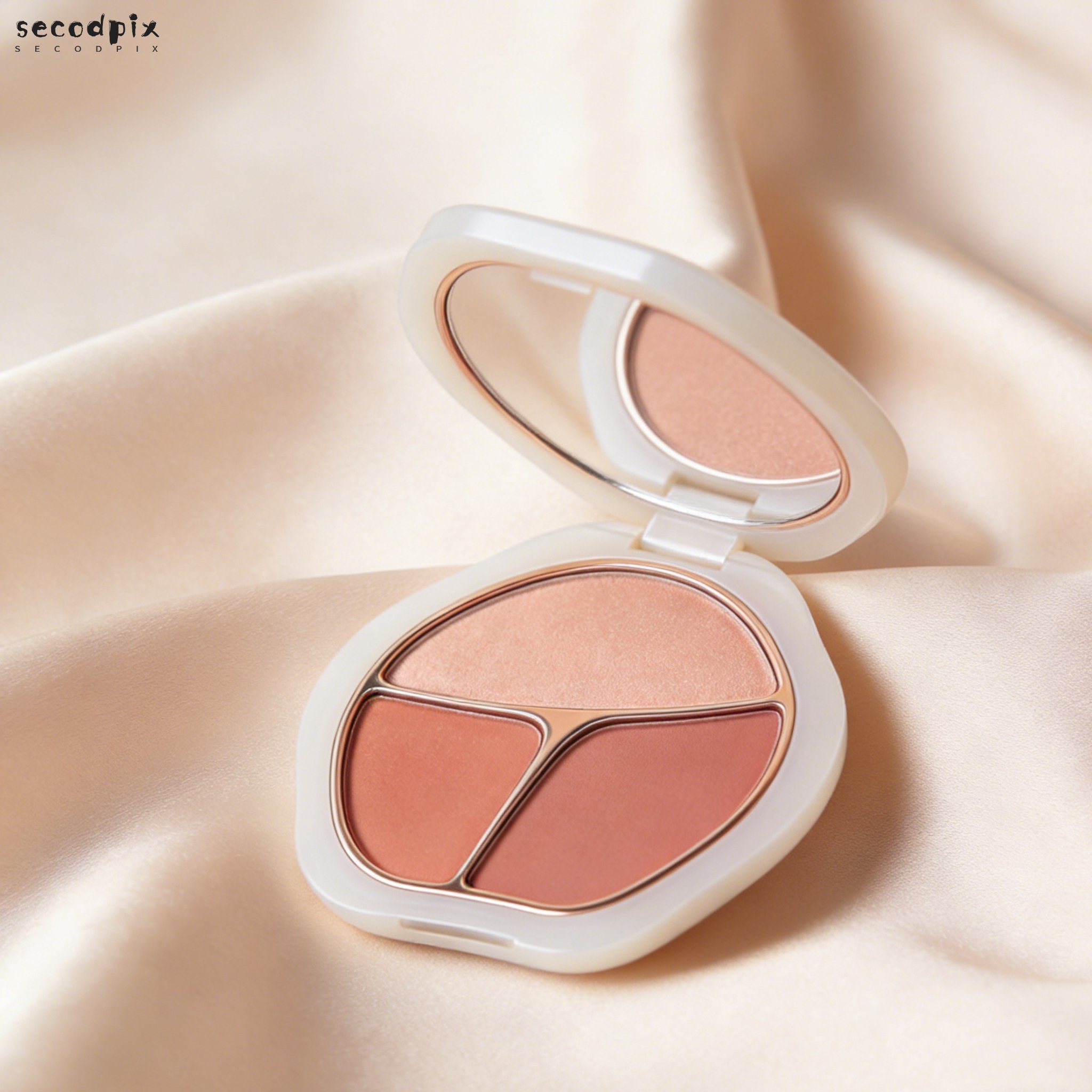 粉嫩花漾腮紅上臉效果