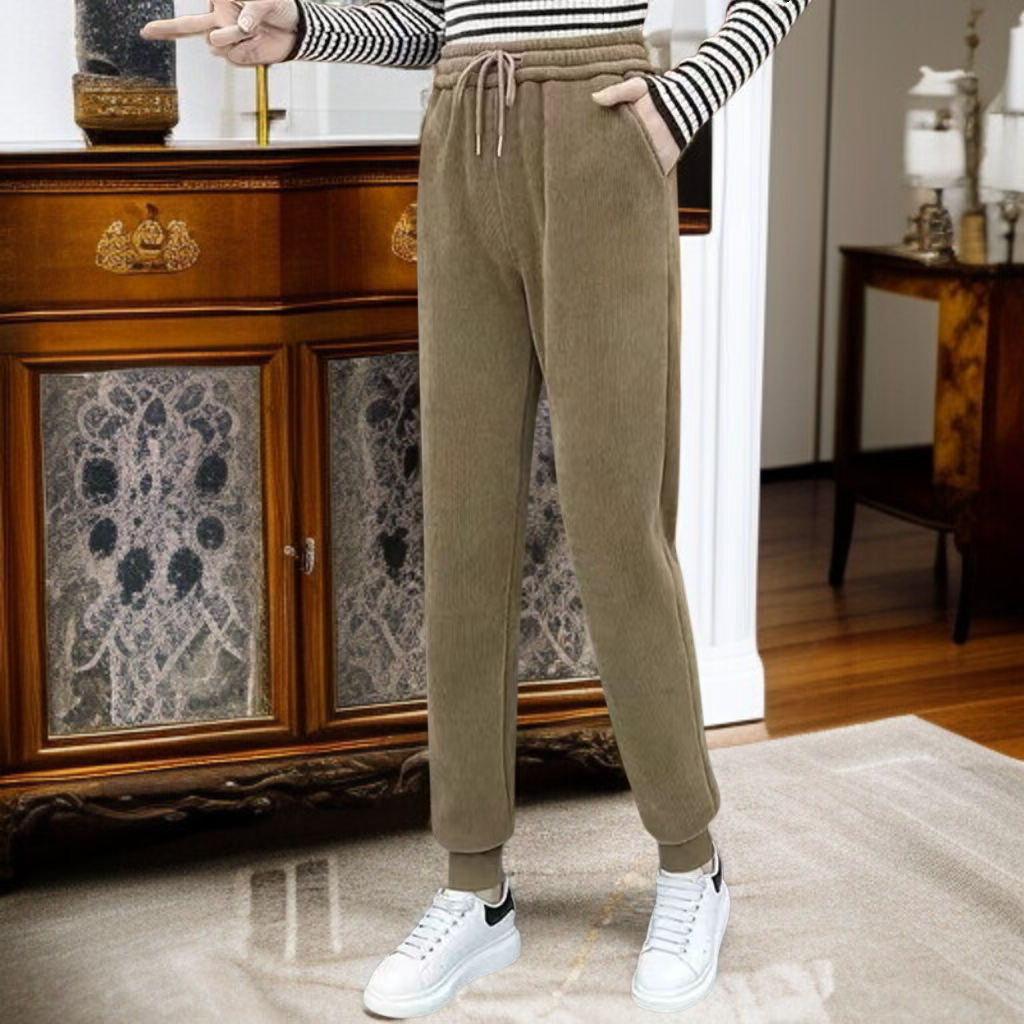 여성 얇은 곰돌이 트레이닝 팬츠 여 봄 하이웨스트 와이드 조거팬츠