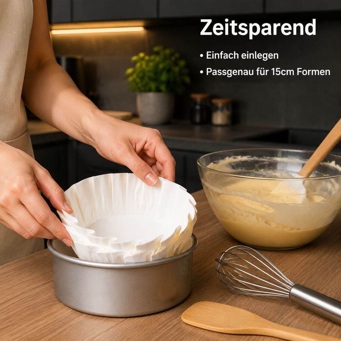 Lebensmittelechtes Backpapier für Kuchen, Antihaft-Silikon-Einweg-Einlagen