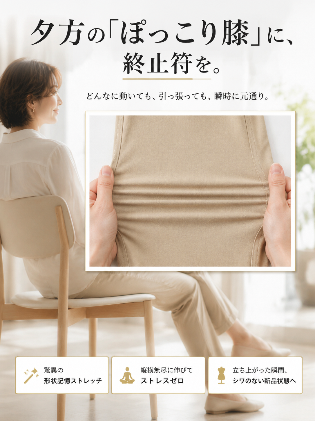 Monolly 接触冷感 美脚ワイドパンツ | 大人の自信を引き出す