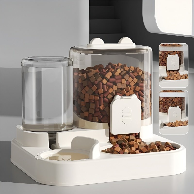 Machine intelligente pour chats : distributeur d'eau et de nourriture intégré