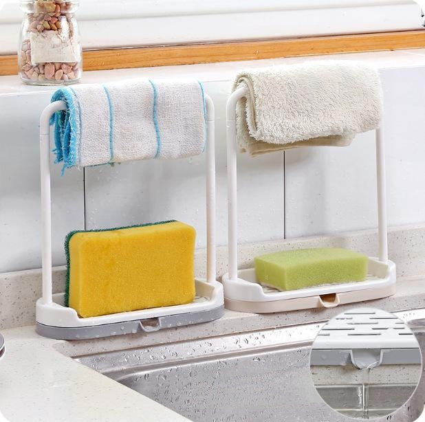 Kitchen dishcloth storage rack