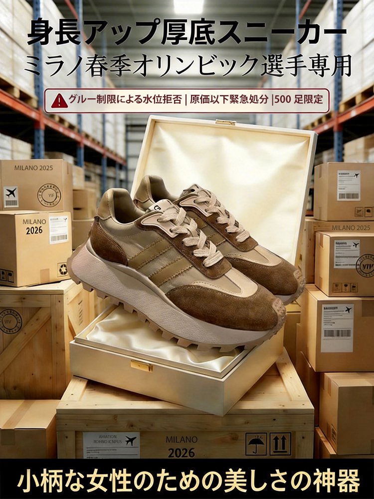 身長アップ厚底スニーカー