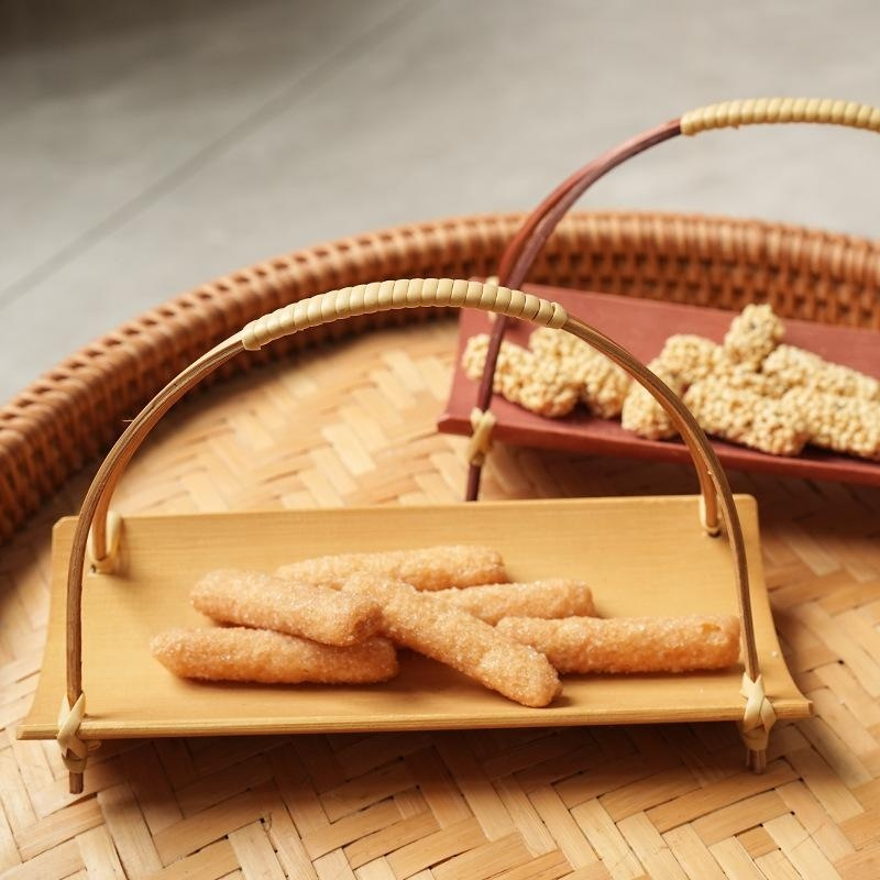 Bamboo Square Basket for Dried Fruit and Snack Storage