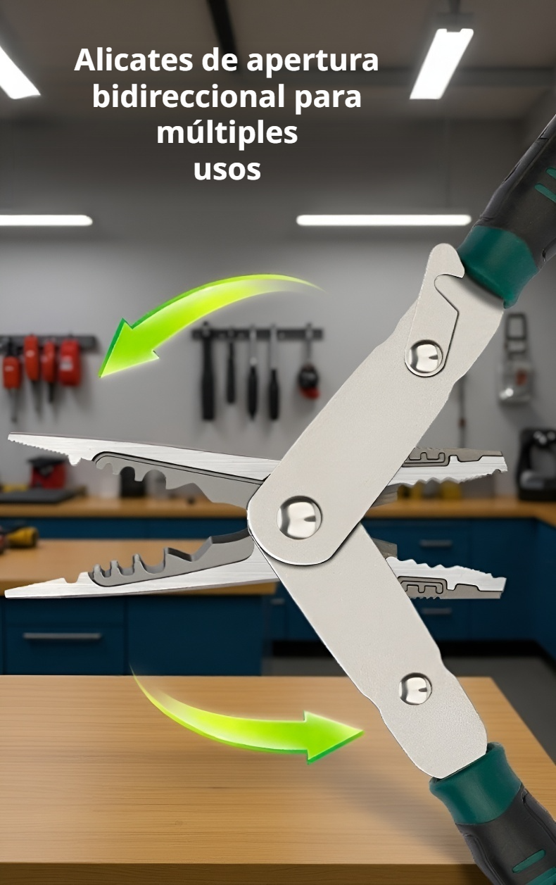 Herramienta transformable para cortar y pelar cables eléctricos