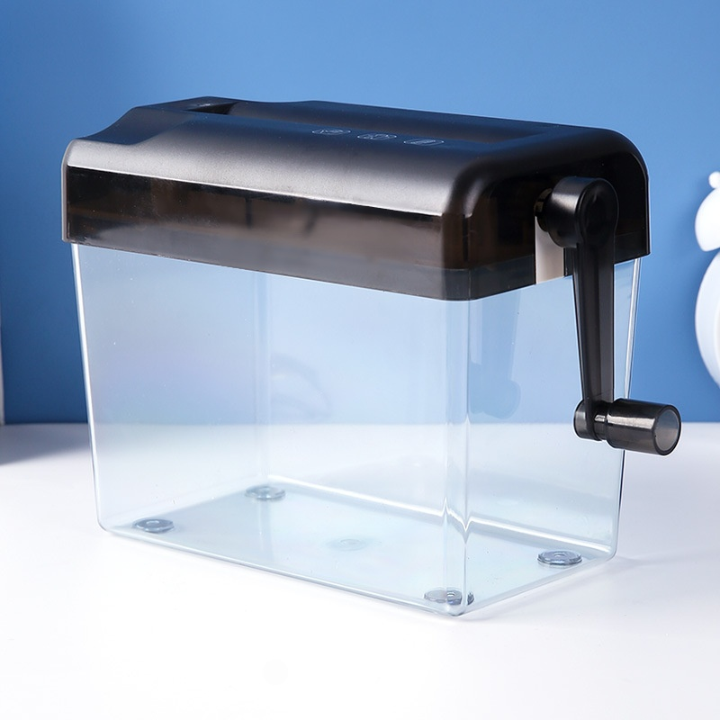 Mini manual paper shredder