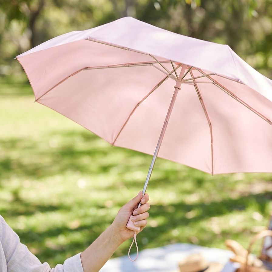 晴雨兼用日傘の使い方イメージ