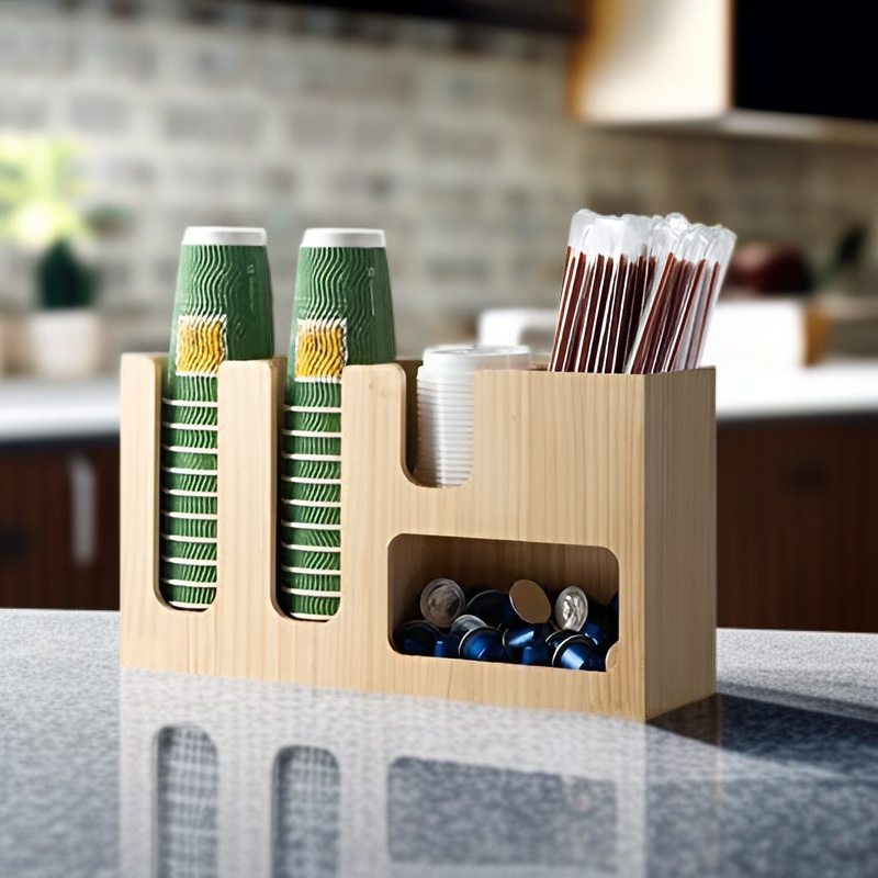 Disposable Cup Holder Storage Rack for Cafe Use Multi-purpose Box