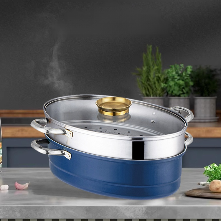 หม้อนึ่งสแตนเลสรูปปลา