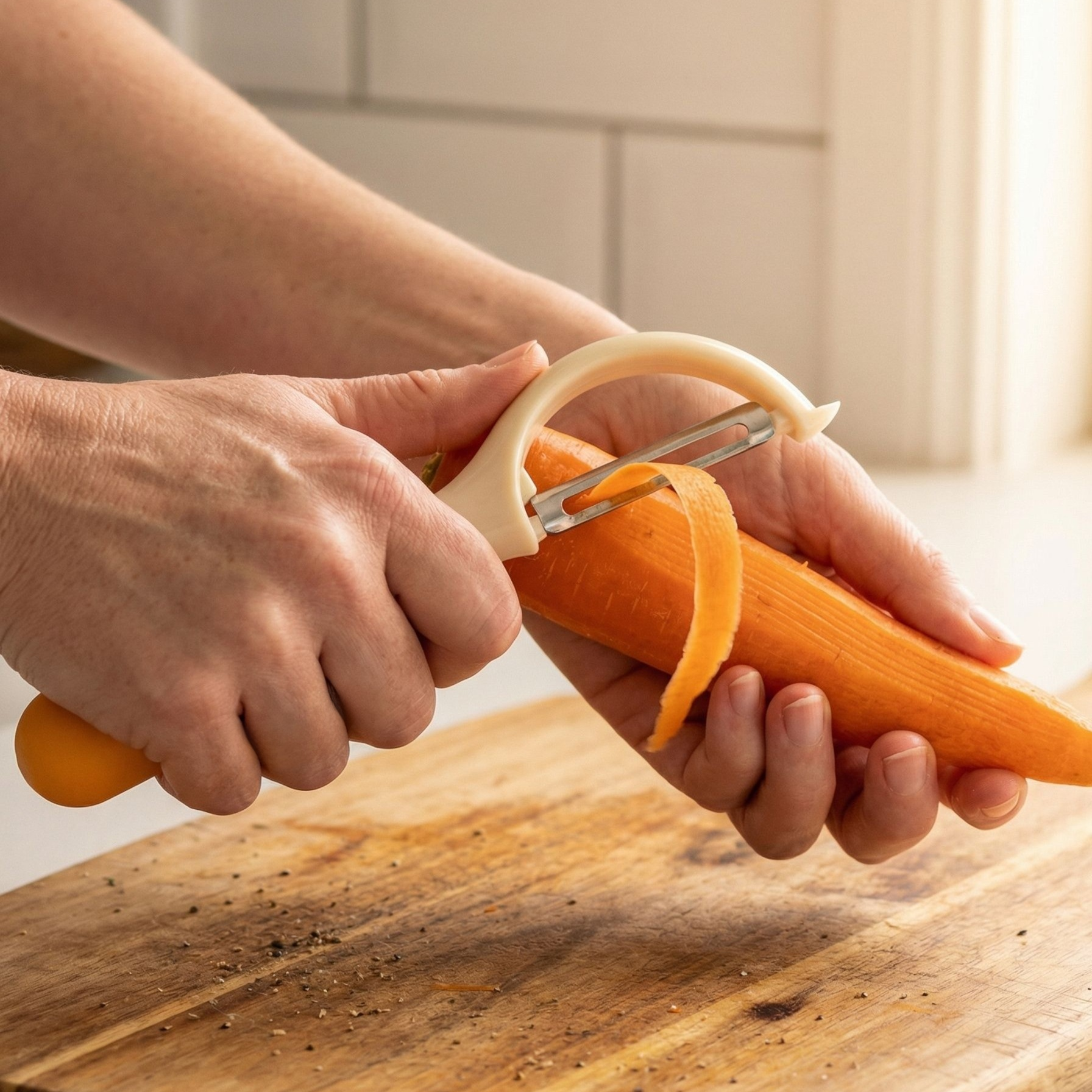 Gemüseschäler mit ergonomischem Griff