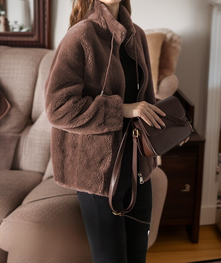 雙面珊瑚絨保暖開衫細節特寫