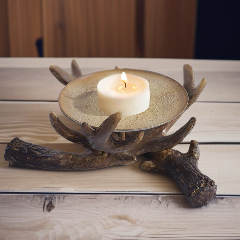 家居鹿角蠟燭香氛燭台